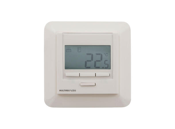 Multireg LCD2 termostat 4 funk 3600W 16A Hvit  RAL 9010